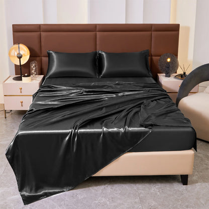 Luxury Satin Fitted Sheet Set