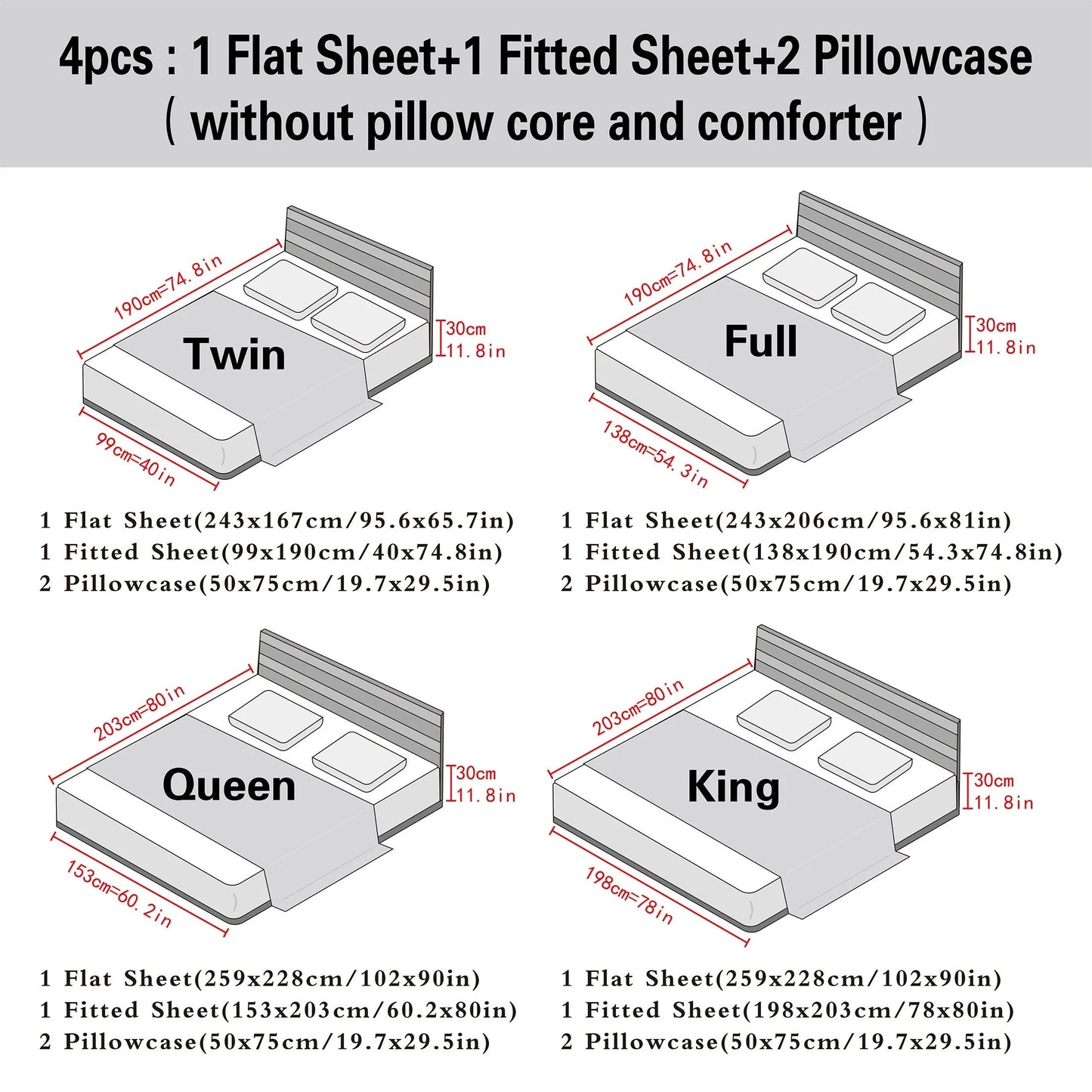 Luxury Satin Fitted Sheet Set